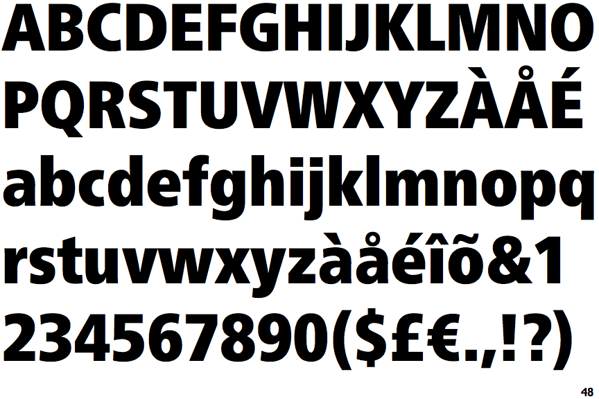 frutiger condensed font free